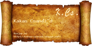 Kakas Csanád névjegykártya