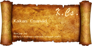 Kakas Csanád névjegykártya